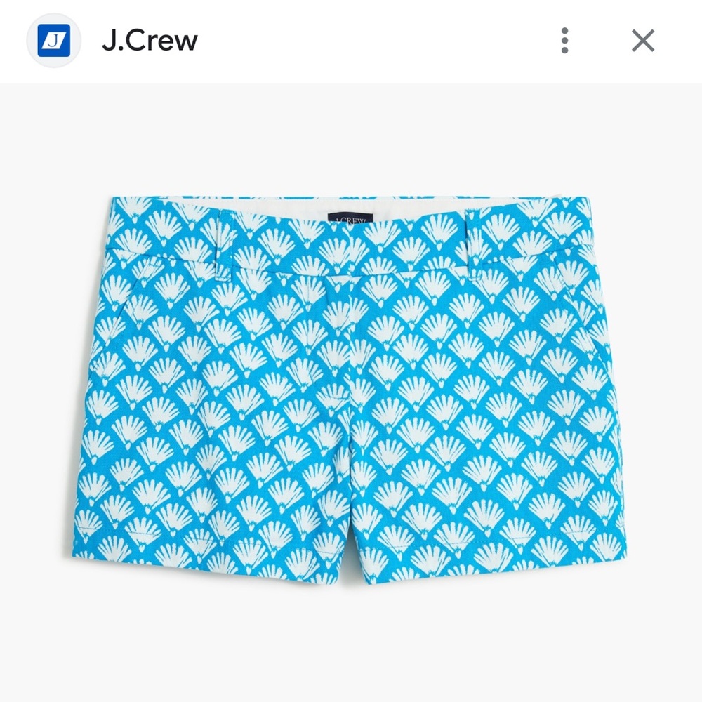 NWT JCrew 3.5" Fan-print Classic Chino Short